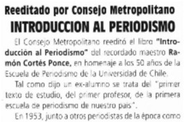 Introducción al periodismo.