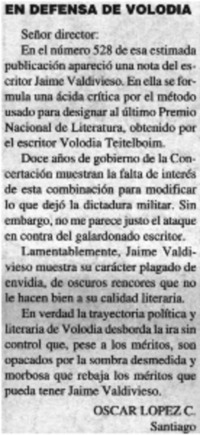 En defensa de Volodia