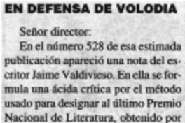 En defensa de Volodia
