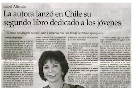 La autora lanzó en Chile su segundo libro dedicado a los jóvenes