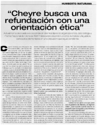 Cheyre busca una refundación con una orientación ética : [entrevistas]