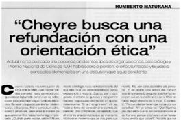 Cheyre busca una refundación con una orientación ética : [entrevistas]