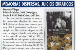 Memorias dispersas, juicios erráticos