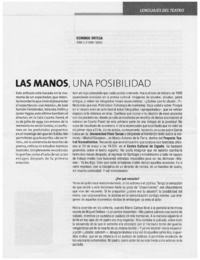 Las manos, una posibilidad