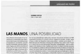 Las manos, una posibilidad