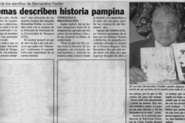 Poemas describen historia pampina.