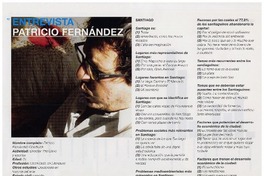 Patricio Fernández : [entrevista]