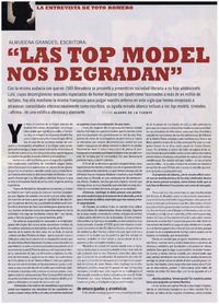 Las top model nos degradan" : [entrevista]