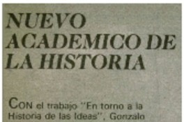 Nuevo académico de la historia.