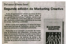 Segunda edición de Marketing creativo.