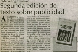 Segunda edición de texto sobre publicidad.