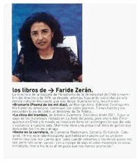 Los libros de Faride Zerán
