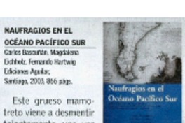 Naufragios en el Océano Pacífico Sur