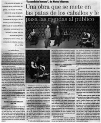 Una obra que se mete en las paras de los caballos y le pasa las tiendas al público