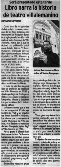 Libro narra la historia de teatro villalemanino