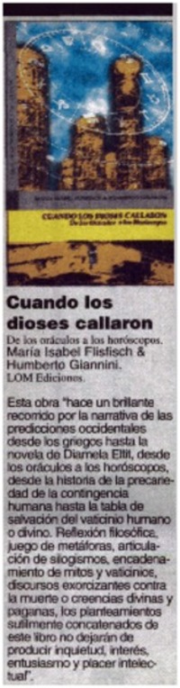 Cuando los dioses callaron.