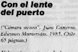 Con el lente del puerto