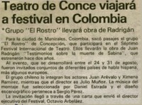 Teatro de Conce viajará a festival en Colombia.