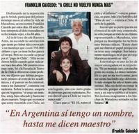 Franklin Caicedo: "A Chile no vuelvo nunca más".