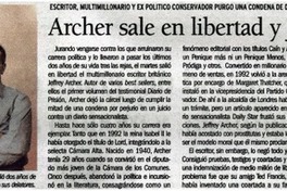 Archer sale en libertad y jura venganza.