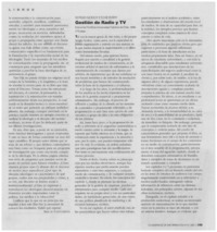 Gestión de radio y TV