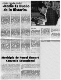 Nadie es dueño de la historia"