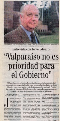 Valparaíso no es prioridad para el gobierno" : [entrevistas]