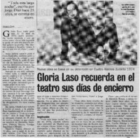 Gloria Laso recuerda en el teatro sus días de encierro