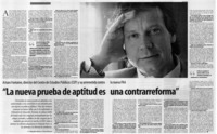 La nueva prueba de aptitud es una contrarrforma": [entrevistas]