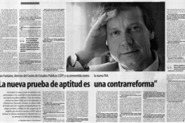 La nueva prueba de aptitud es una contrarrforma": [entrevistas]
