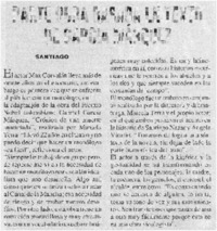 Parte obra basada en texto de García Márquez.