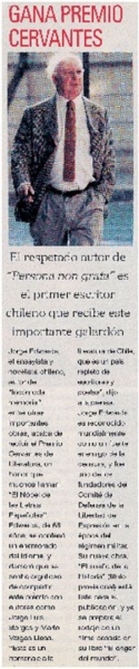 Gana Premio Cervantes.