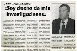 Soy dueño de mis investigaciones