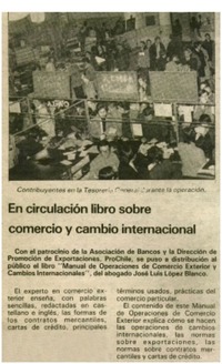 En circulación libro sobre comercio y cambio internacional.