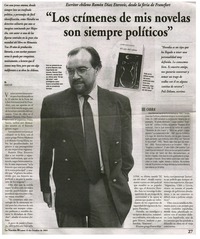 Los crímenes de mis novelas son siempre políticos