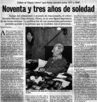 Noventa y tres años de soledad
