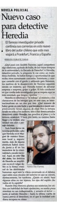 Nuevo caso para detective Heredia