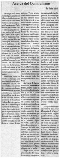 Acerca del Quintralismo