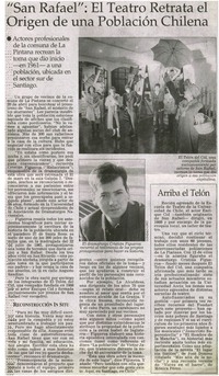 San Rafael: El teatro retrata el origen de una población chilena