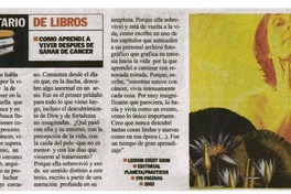 Como aprendi a vivir después del cancér