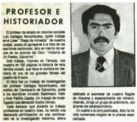 Profesor e historiador.