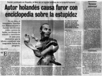 Autor holándes causa furor con enciclopedia sobre la estupidez