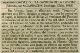 Hernán Galvéz G.:"La gaviota de la ilusión"