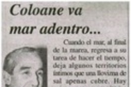 Coloane va mar adentro...