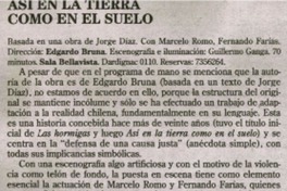 Así en la tierra como en el suelo