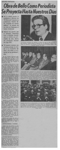 Obra de Bello como periodista se proyecta hasta nuestros días.