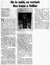 No lo soñó, es verdad: Nos traen a Teillier.