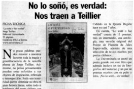 No lo soñó, es verdad: Nos traen a Teillier.