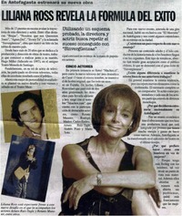 Liliana Ross revela la fórmula del éxito