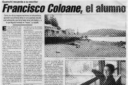 Francisco Coloane, el alummno